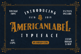 American Label: A Vintage Display Font for Handmade Branding
