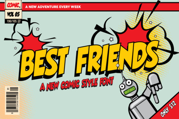 Best Friends Typeface: A Playful Display Font for Creative Makers