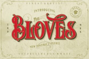 Bloves: A Vintage Display Font for Editorial Design