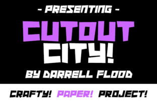 Cutout City: The Angular Papercraft Typeface for Handmade Shops