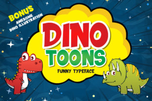 Dinotoons Display Font for Playful Craft Designs