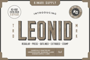 Leonid Handwritten Font for Retro Branding and Packaging Design