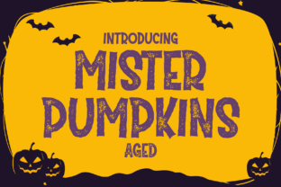 Mister Pumpkins Aged Display Font for Halloween Web Design