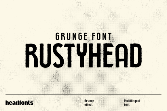 Rustyhead Display Font for Retro Web Branding